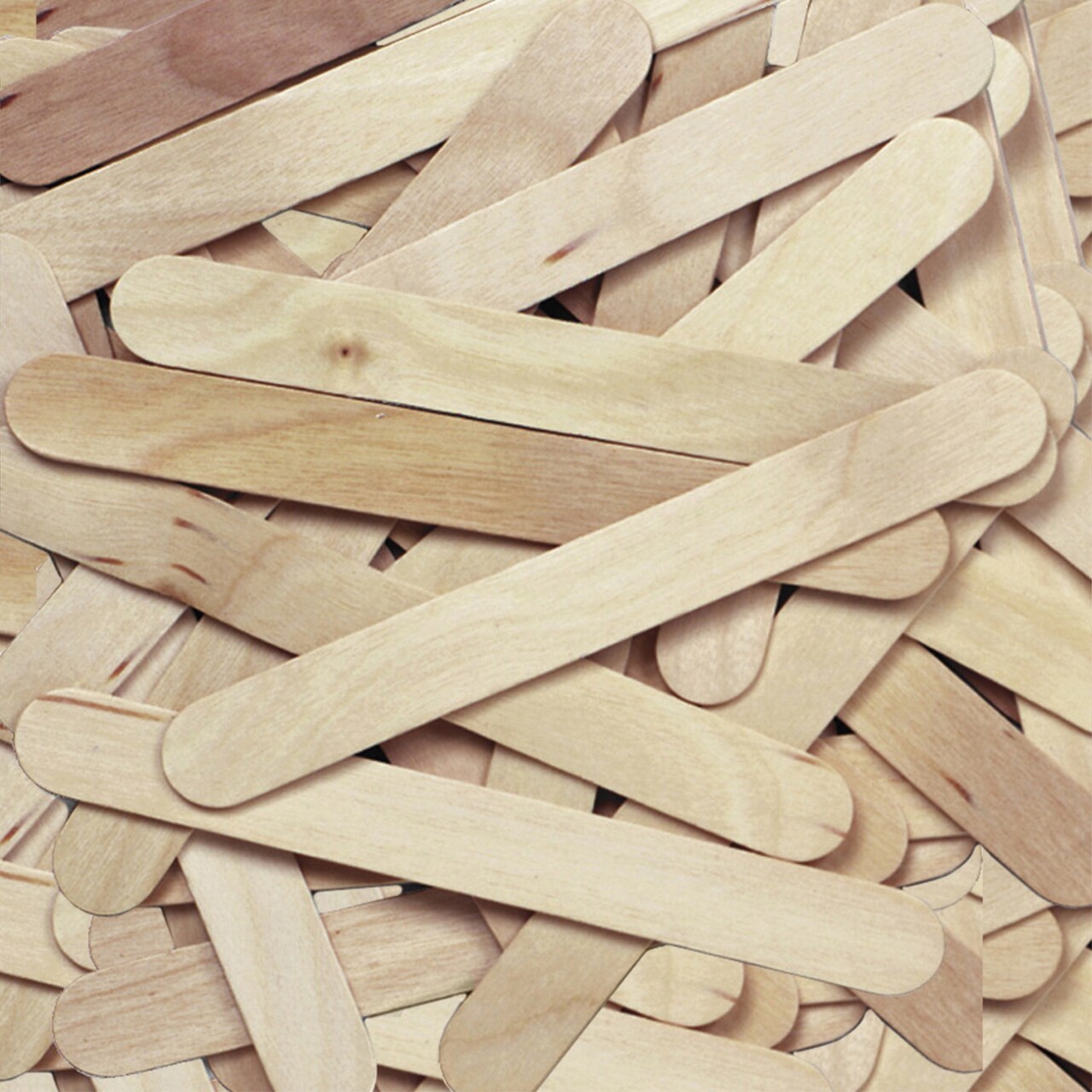 Creativity Street Jumbo Natural Wood Crafts Sticks, Pack of 100